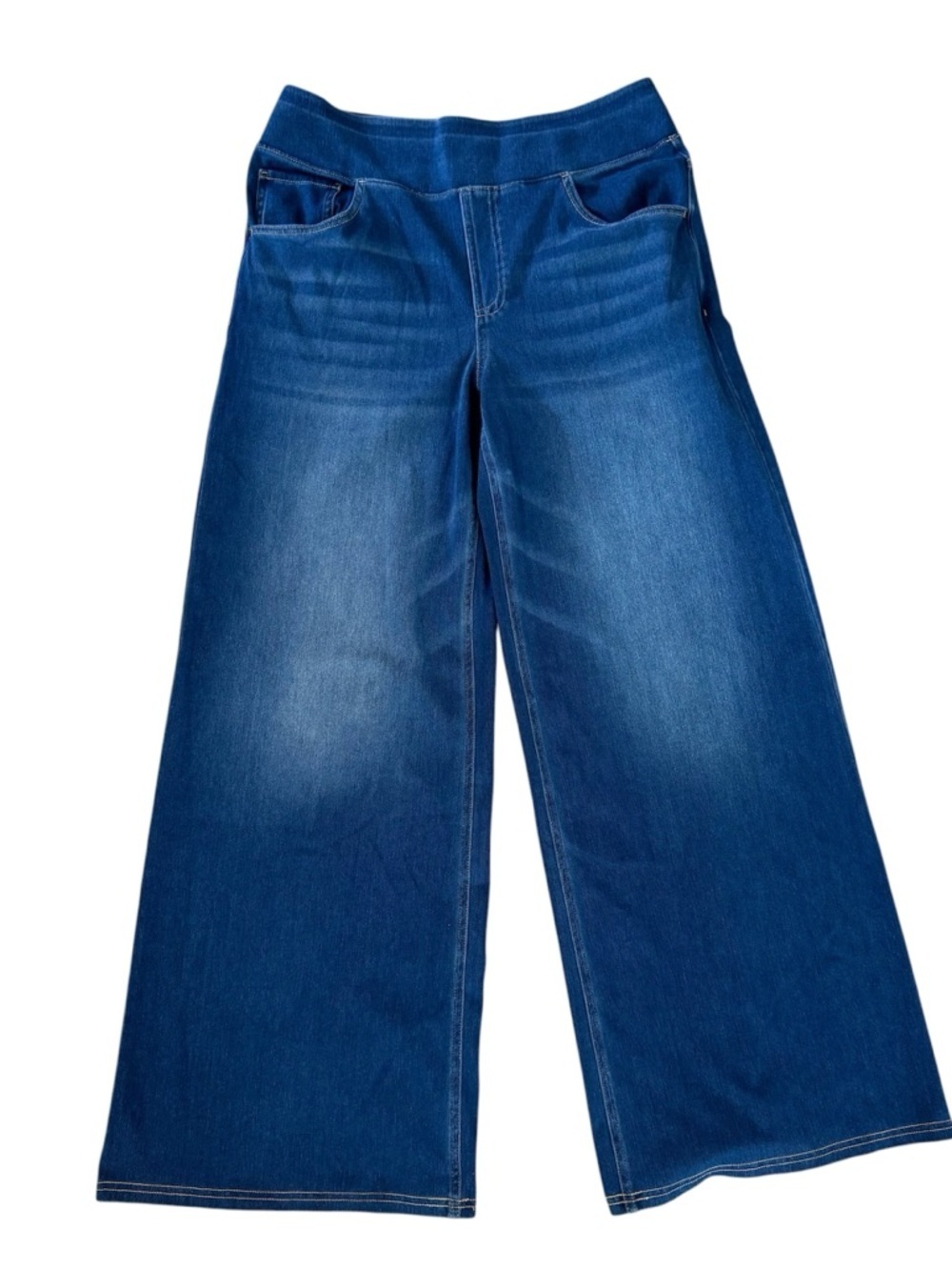 Halara Flex High Waisted Pockets Baggy Wide Leg Washed Casual Jeans Sz L NWOT